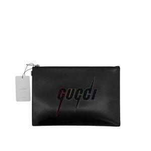 Luxury Biard [os] Nimsung Blade Embroidered Logo Clutch Bag Pouch Black
